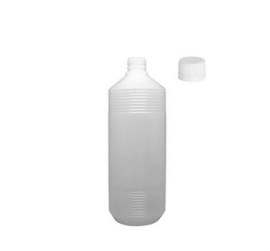 Frasco Estriado 1000ml Com  Tampa Lacre - 10 Unidades